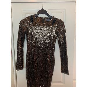 Nasty Gal Long Sleeve Sequin Dress.